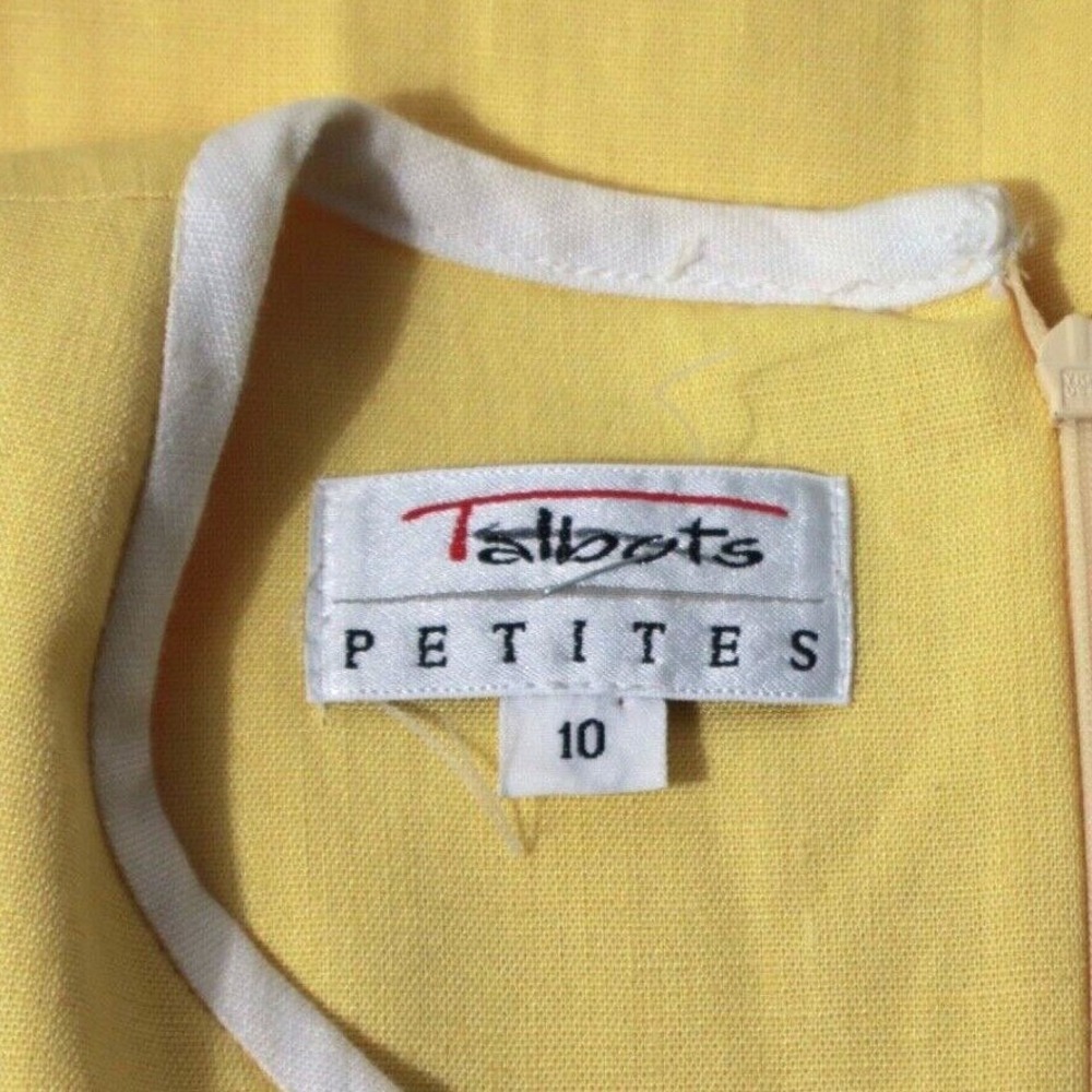 Talbots Petite Women's Midi Dress Suite Yellow Office Lady Professional Size 10 - Picture 3 of 7